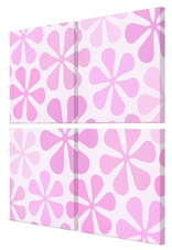 abstract flowers pink canvas art